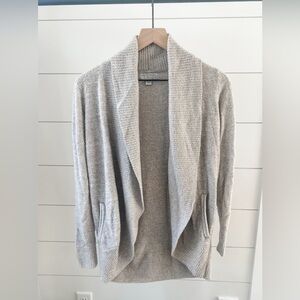 Barefoot Dreams Gray Open Front Cardigan